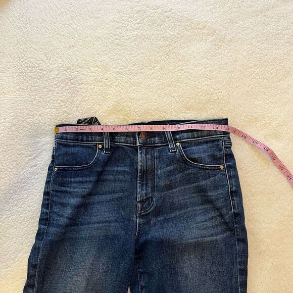 J Brand Womens Blue Medium Wash Denim Side Slit Skinny Crop Jeans Size 28 - Picture 8 of 10